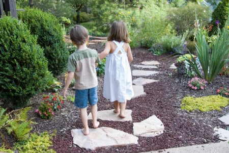 Children in a Sensory Garden