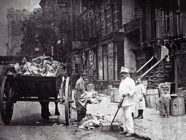 A New York sanitation worker in the 19th century. Source. 