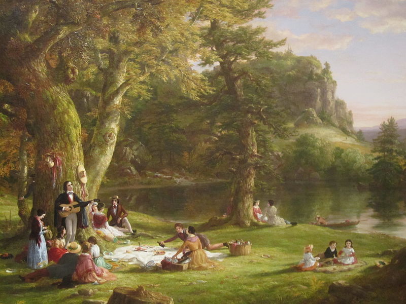 The American artist Thomas Cole's vision of a picnic. 