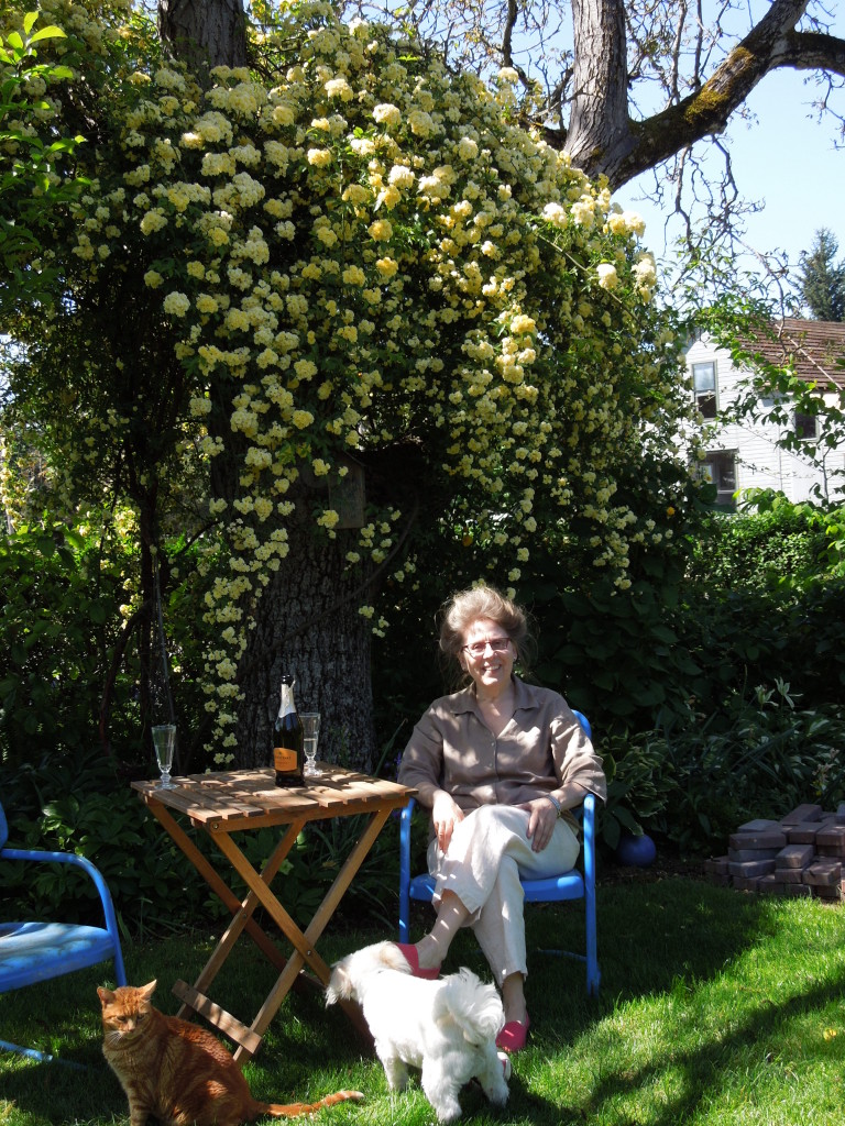 Teresia Hazen in her garden. Photo: Hazen.
