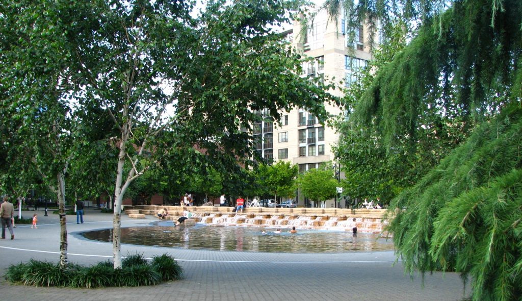 Jamison Square Park provides types of play for all ages. Source: Ian Poellet.